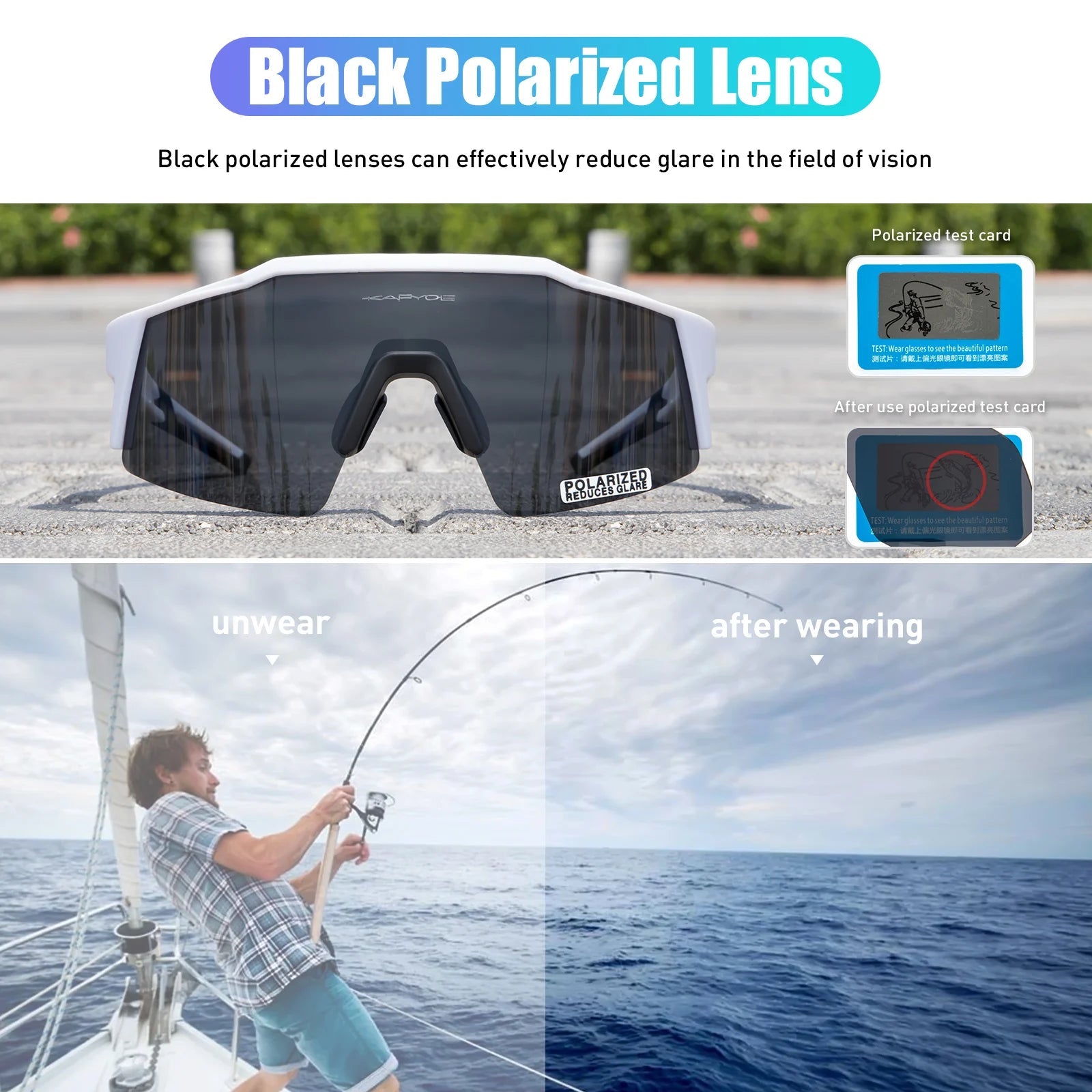 Kapvoe Bicycle Cycling Sunglasses Polarized Cycling Glasses Bike MTB UV400 Mountain Men/Women Eyewear Outdoor Sport Goggles