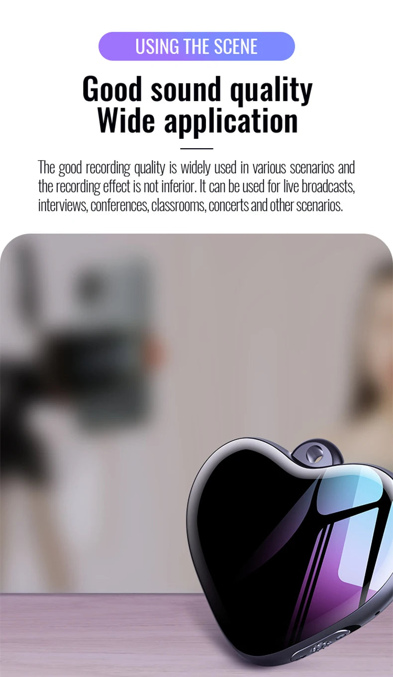 Dictaphone Audio Micro Listen Small Player Recorder Digital Record Voice Activated Recording Device Sound Professional