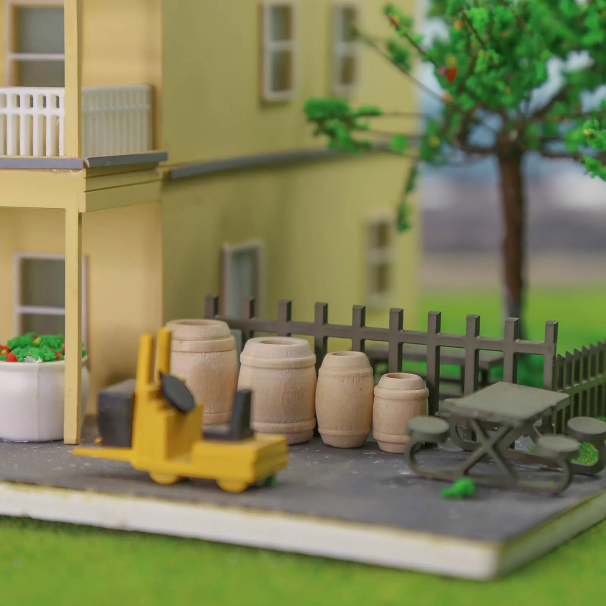 Miniatur-Holzfässer für Modelllandschaften - 50 Stück