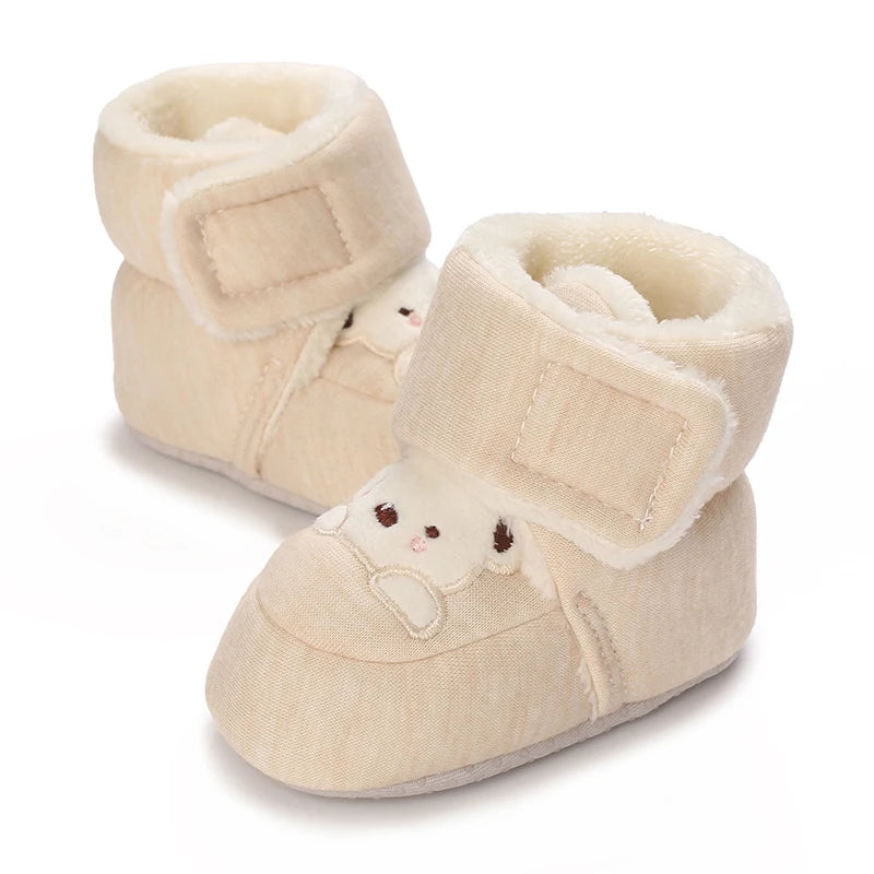 Cute Bear Baby Shoes Soft Plush Winter First Walkers
