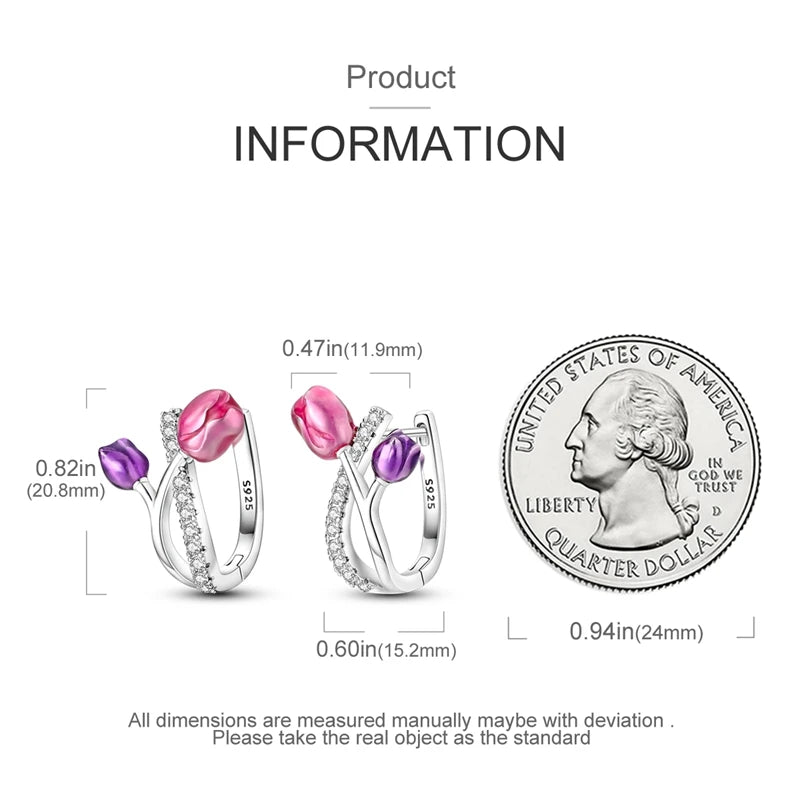 925 Sterling Silver Colored Zirconium Stars Hoop Earrings For Women Jewelry Anniversary WeddingMaking Jewelry Gift