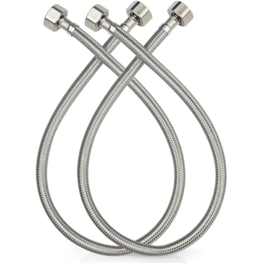 Manguera de suministro para grifo trenzada de acero inoxidable 1/2" FIP x2 unidades