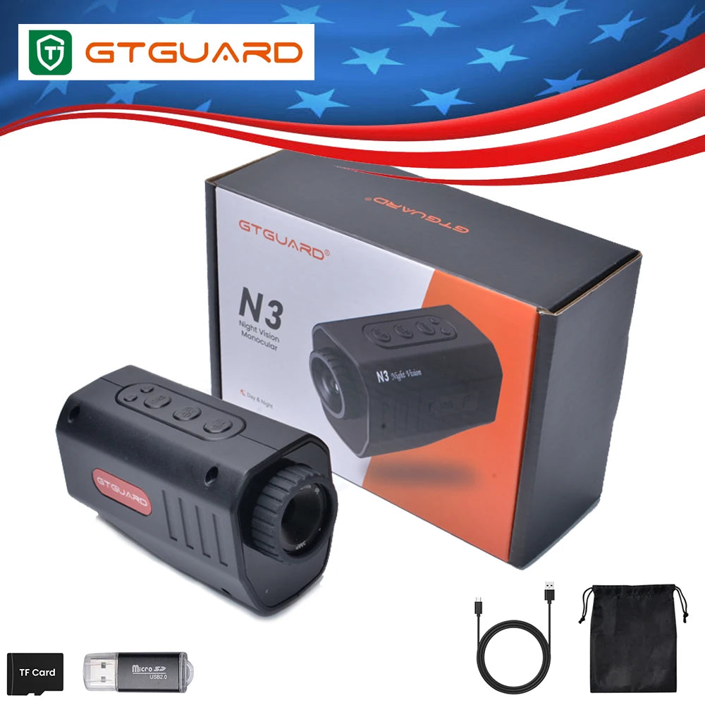 GTGUARD N3 Night Vision Monocular with 4K-Style HD Recording