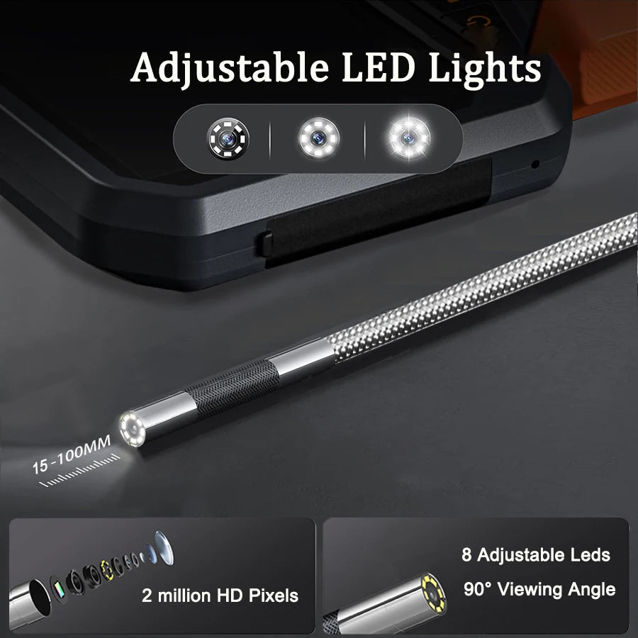 4.5-Inch Articulating Borescope 1080P Endoscope Camera with 32GB TF Card