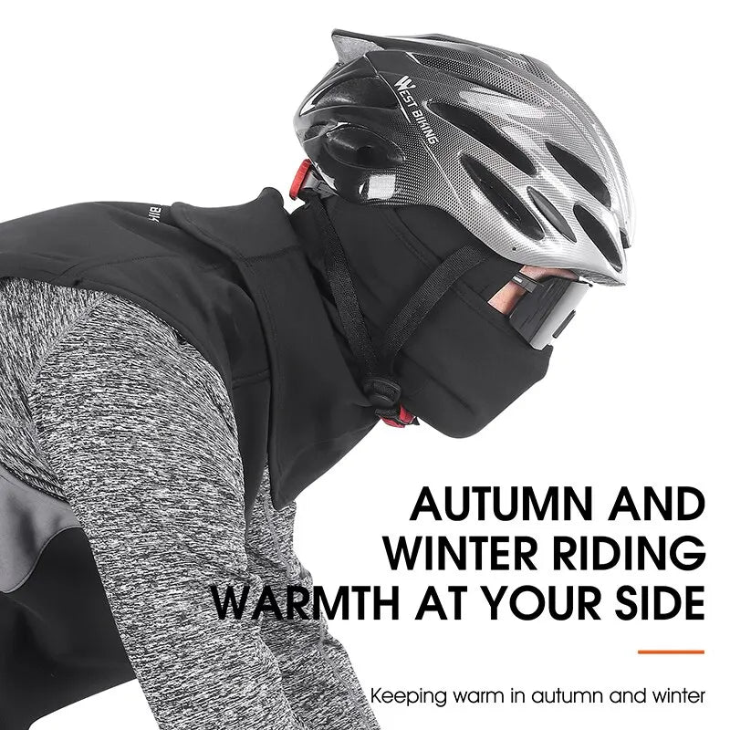 WEST BIKING Flaffy flis balaklava za vožnju bicikla