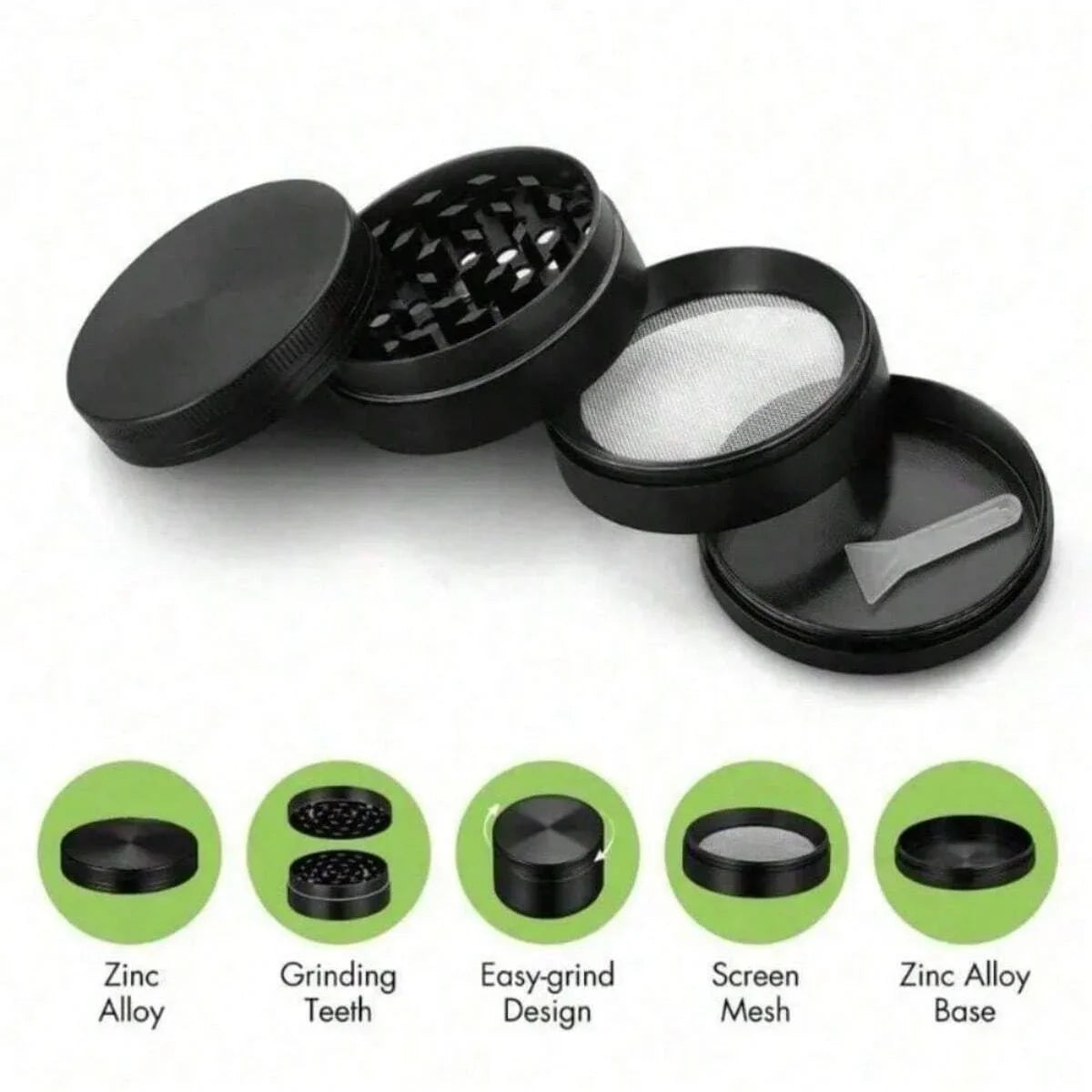 Four-Piece Manual Herb & Spice Grinder