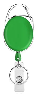 Retractable Badge Reel Holders, Metal Heavy Duty With Carabiner Belt Clip And Key Ring For ID Card Name Holder And Keychain