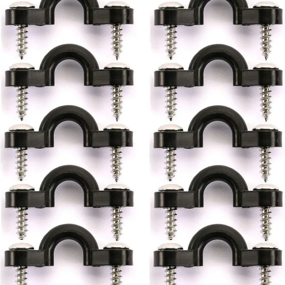Kayak Deck Rigging Clips, 10 Clips and 20 Screws