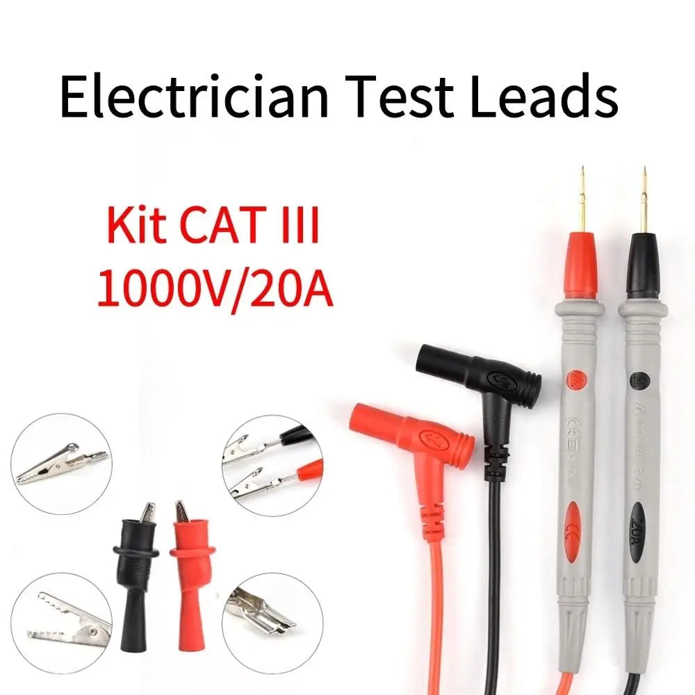 Multimeter Messfühler Universalkabel Wechselstrom Gleichstrom 1000V 20A 10A CAT III Messsonden Stift Für Multimeter Tester Drahtspitzen