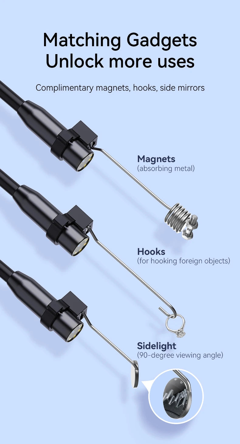 1080P Industrial Endoscope Camera with 4.3" IPS Screen
