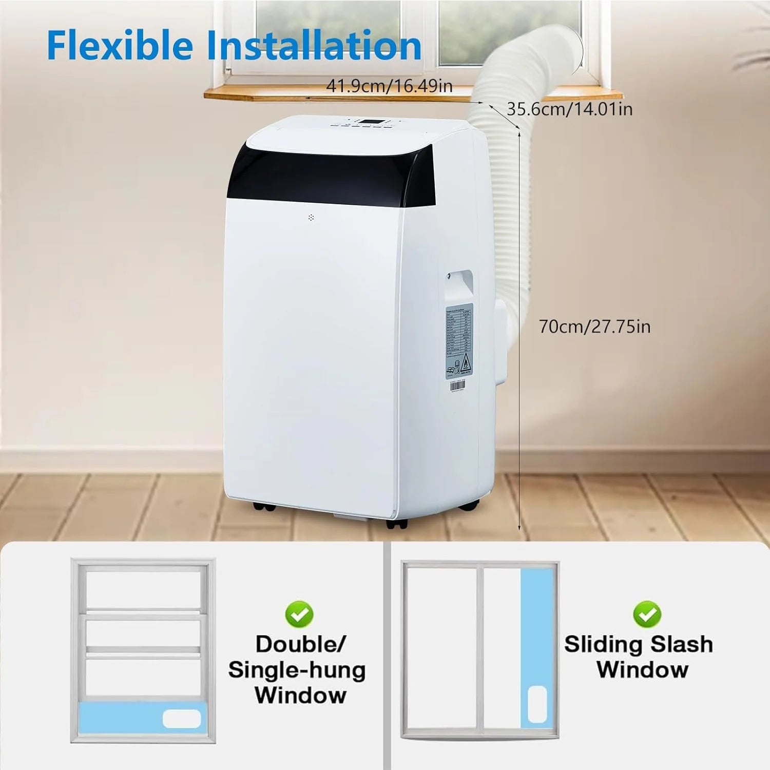 14000 BTU Portable Air Conditioner 3-in-1 with Remote Control and Sleep Mode