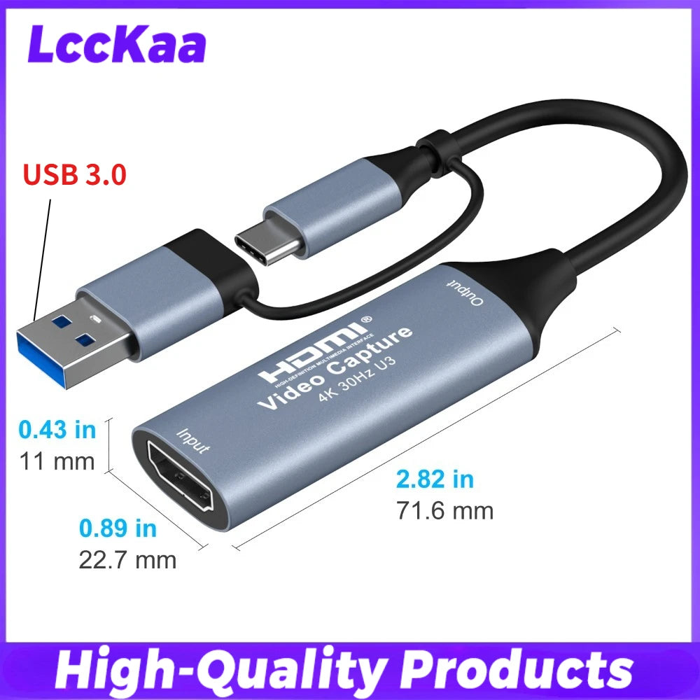 HDMI Video Capture Adapter, USB 2.0 or USB 3.0
