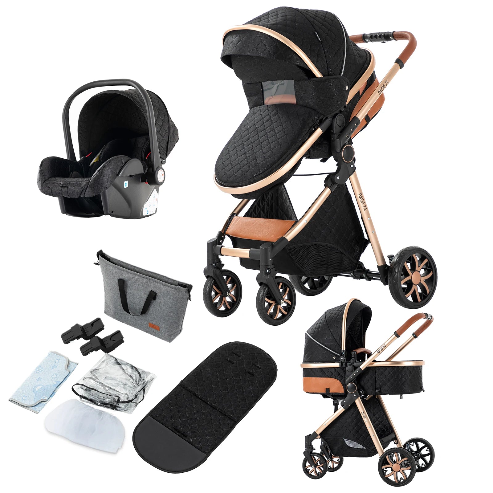 Lightweight Stroller 3‑in‑1 High‑Landscape Baby Stroller
