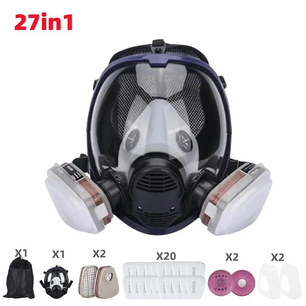 Helmaske 6800 med anti-dug linse og dobbelt filtrering