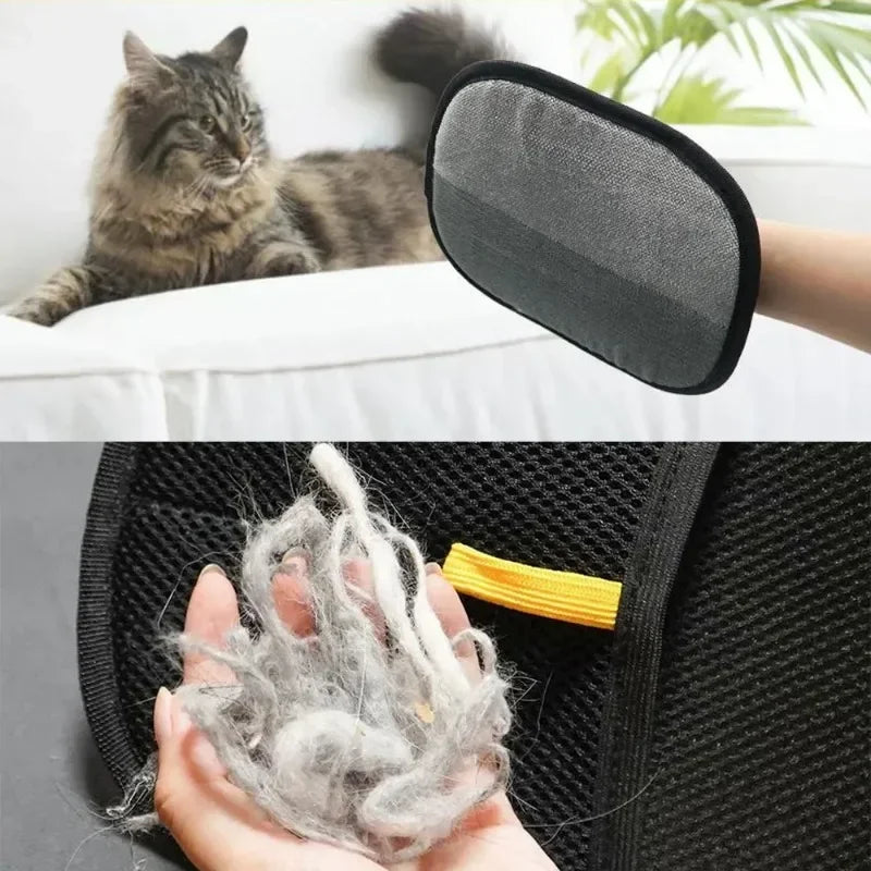 Efficient Pet Hair Cleaning Gloves Depilation Brushing Tools For Dog Cat Grooming Soft Brush Removes Hair From Sofa Carpet