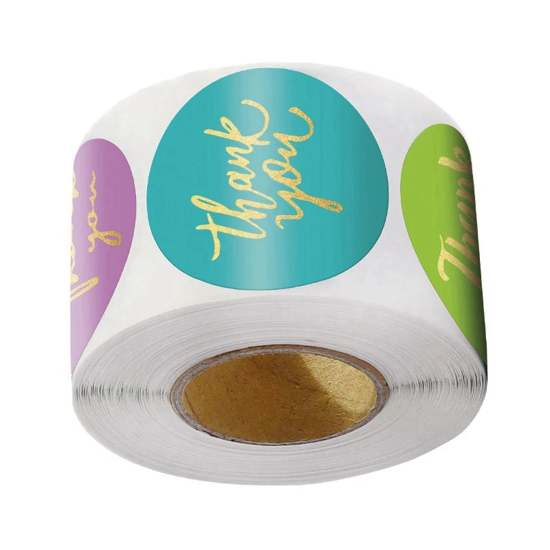 50-500ks 1 palcové modré nálepky Ďakujem na uzatváranie obálok štítky kancelárske potreby ručne vyrobené svadobné darčekové dekoračné nálepky