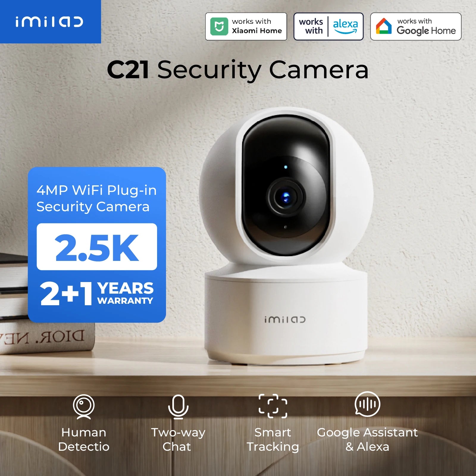 IMILAB C21 2.5K WiFi Indoor Baby Monitor with 360° Tracking