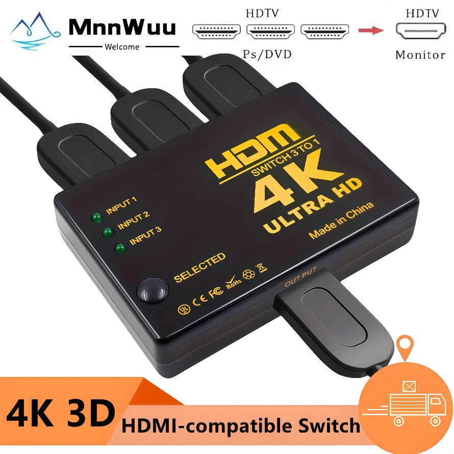Three-Input HDMI Video Switch