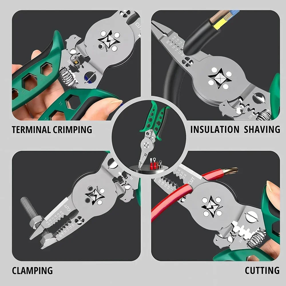 Multi Functional Electrician Tools Pliers Crimping Tool set For Wire Splitting And Stripping Specialized For Electricians