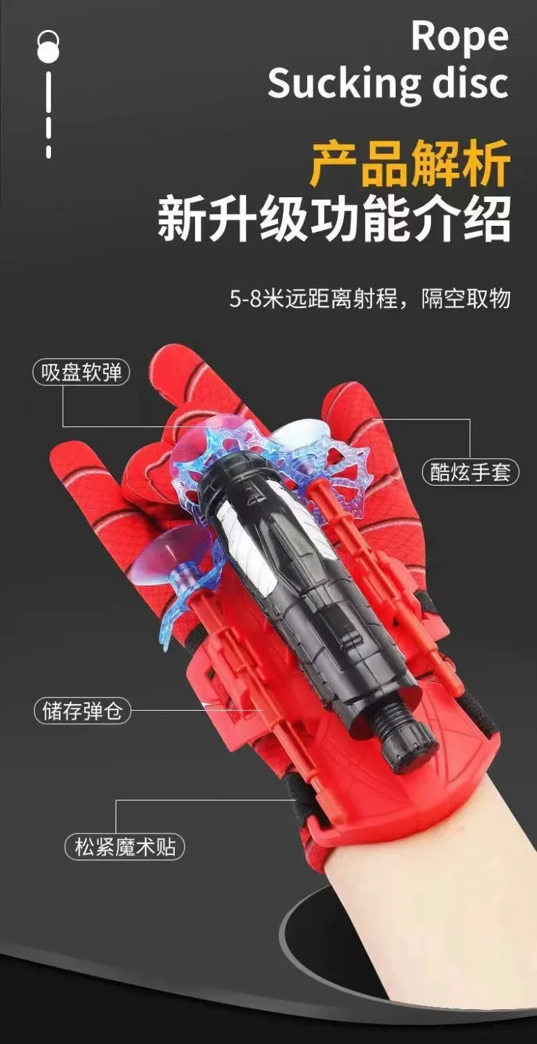 Disney SpiderMan Hero Launcher Rotating Spider-Man Launcher Soft Bullet Gun Suction Cup Ejection Toy Children's Birthday Gift