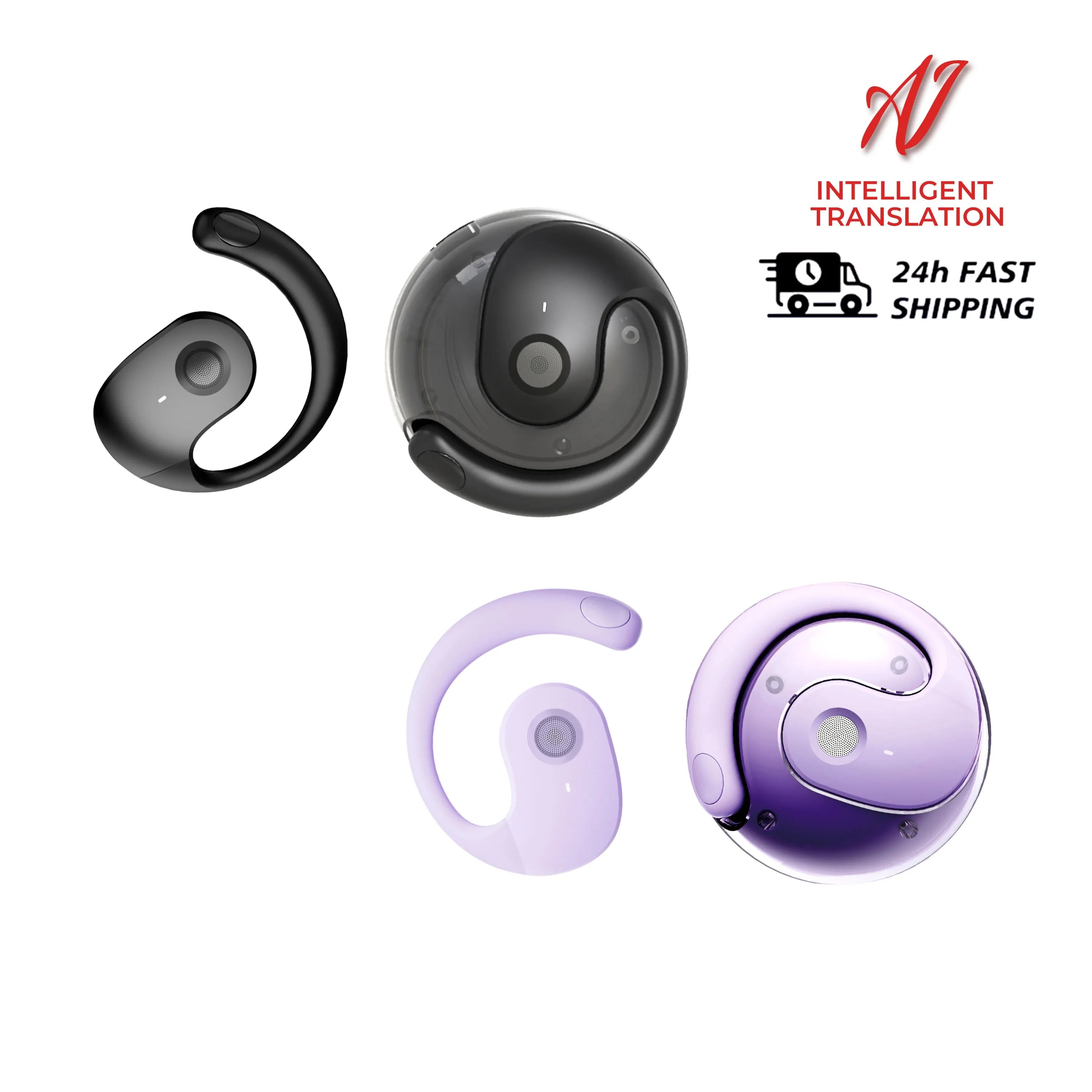 144 Language Translation Wireless Headphones Smart Waterproof Ai Real-time Translator Bluetooth 5.4 Earbuds Business Earphone