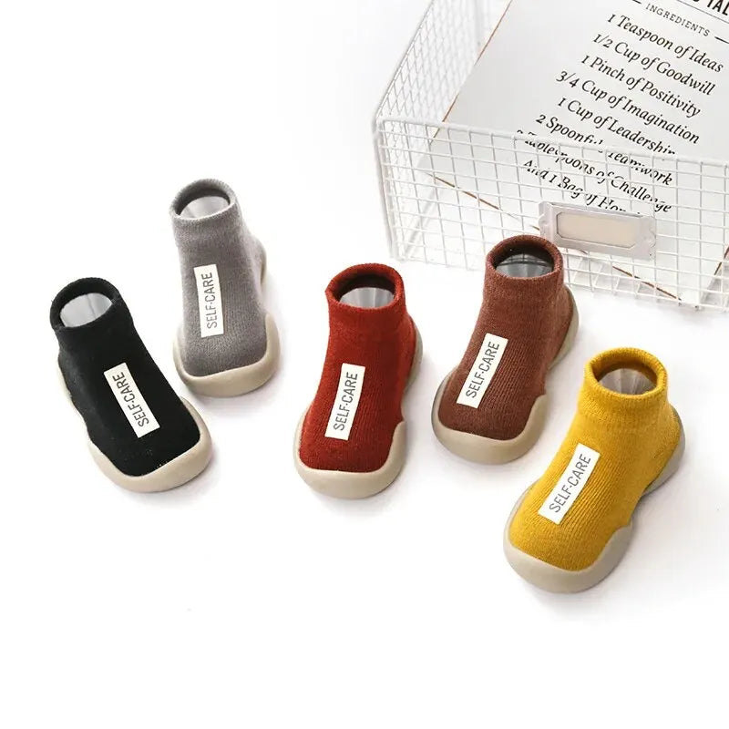 Soft Sole Baby Shoes for First Walkers Knit Booties