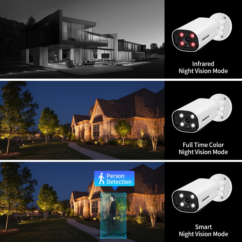 8MP POE IP Camera 4K Outdoor Security Camera with Audio and Night Vision
