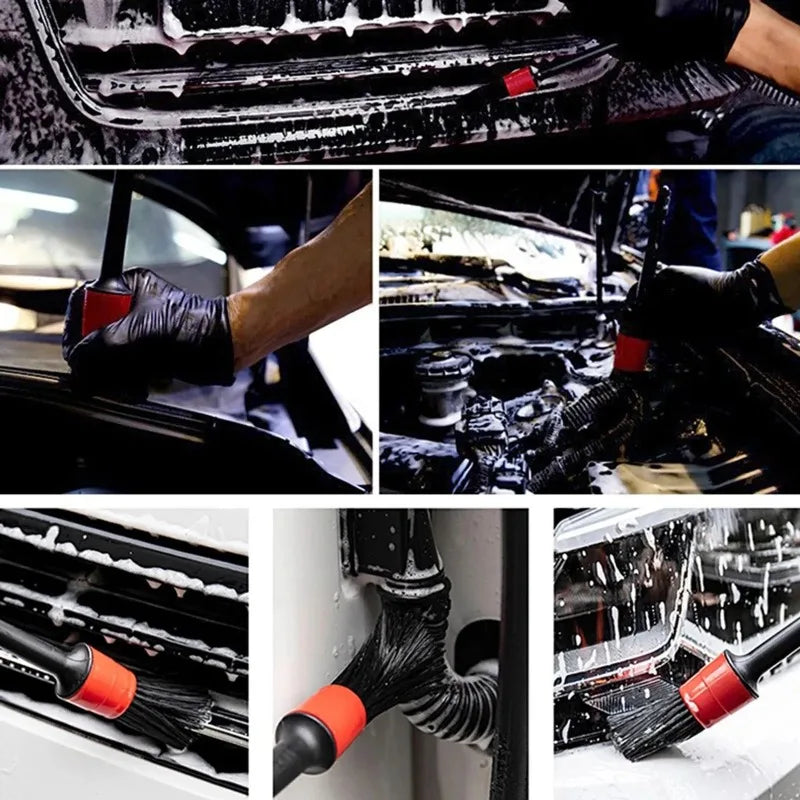 5ks sada čistiacich štetcov na auto auto detail štetce prach štetce pre vnútro vozidla sada štetcov na kolesá
