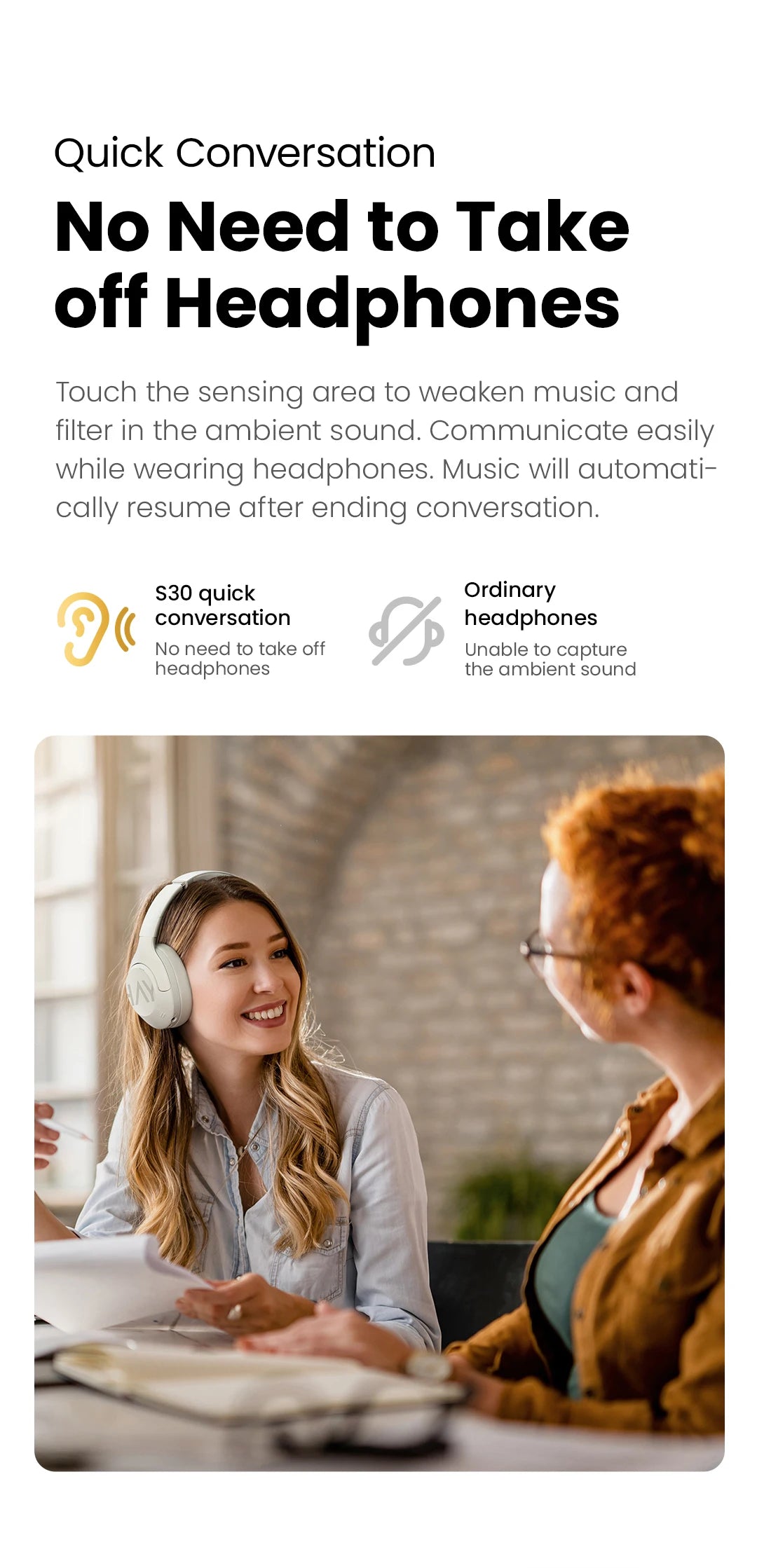 Haylou S30 Wireless Bluetooth ANC Headphones