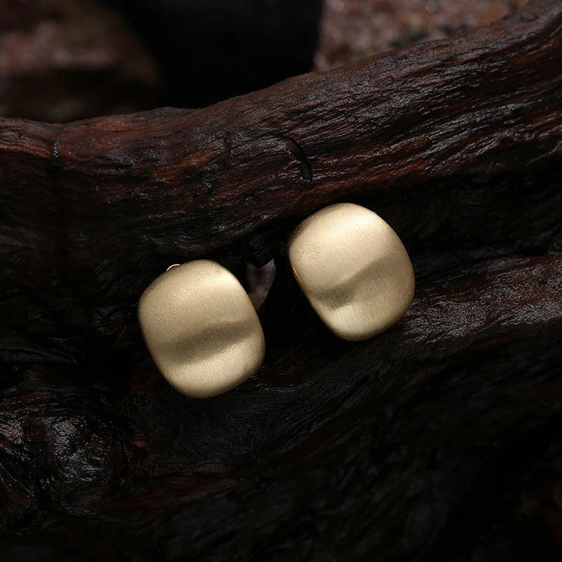 Brushed-Finish Clip-On Earrings – Design Options