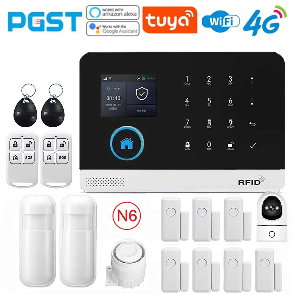 Home Wireless Alarm System 4G WiFi Tuya App Control