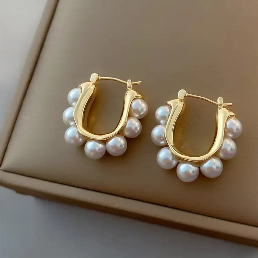 Retro Geometric Hoop Earrings for Women