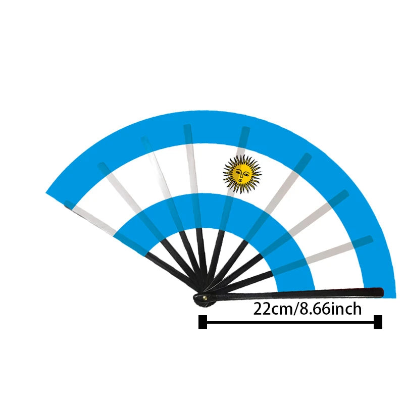 22 cm Folding Hand Fan with National Flags for Match Days
