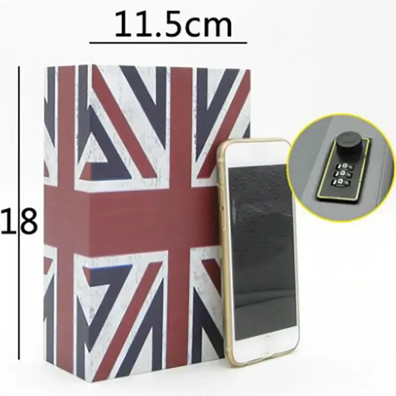 Hidden Book Safe Box with Lock for Cash, Keys & Valuables