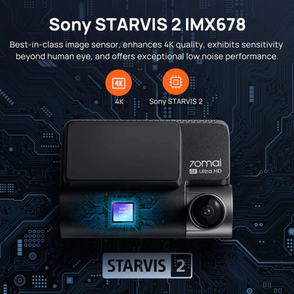 Предна 4K и задна 1080P камера за кола с 4G, GPS, ADAS, нощно виждане и суперкондензатор