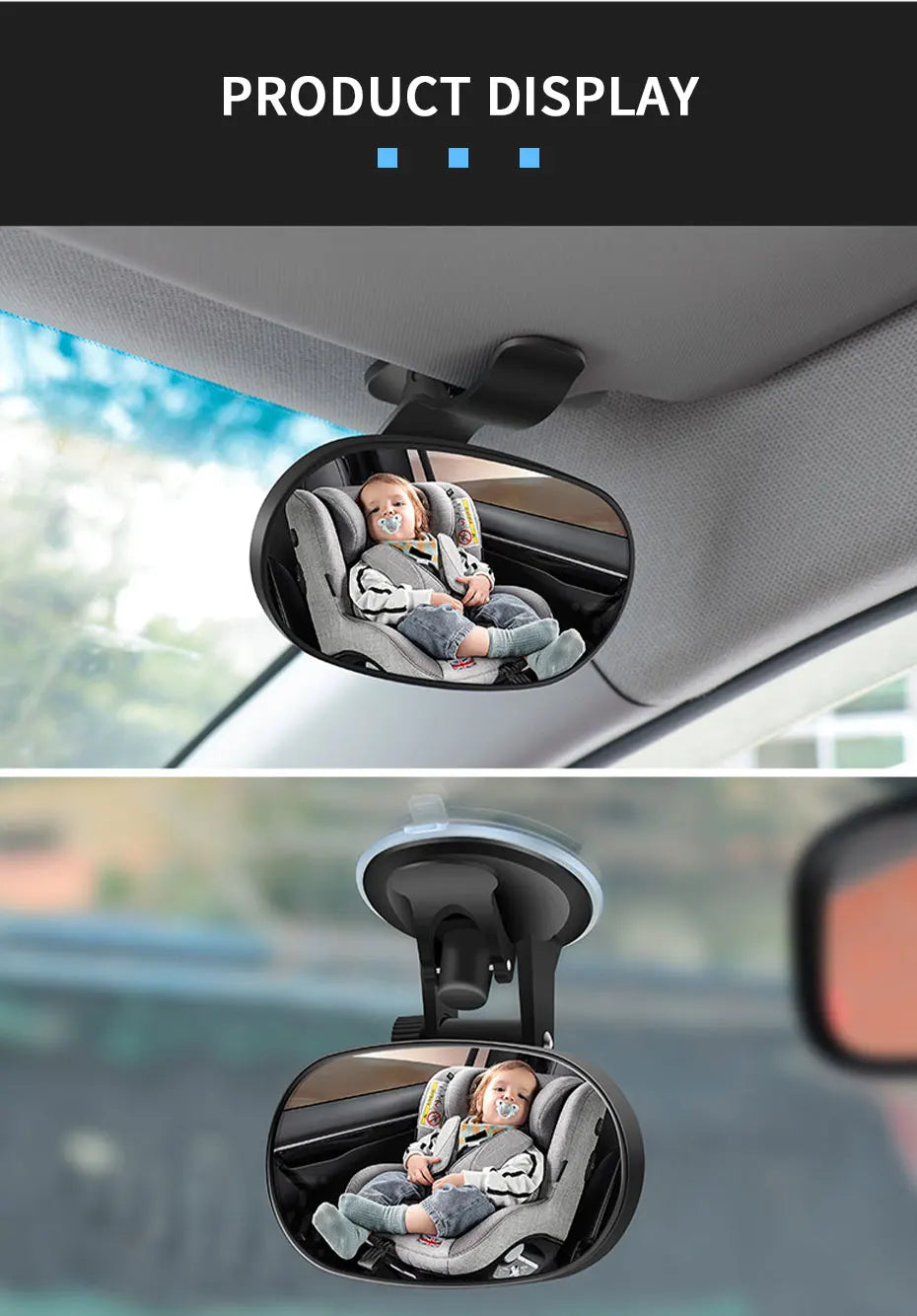 360° Rotatable Baby Car Mirror