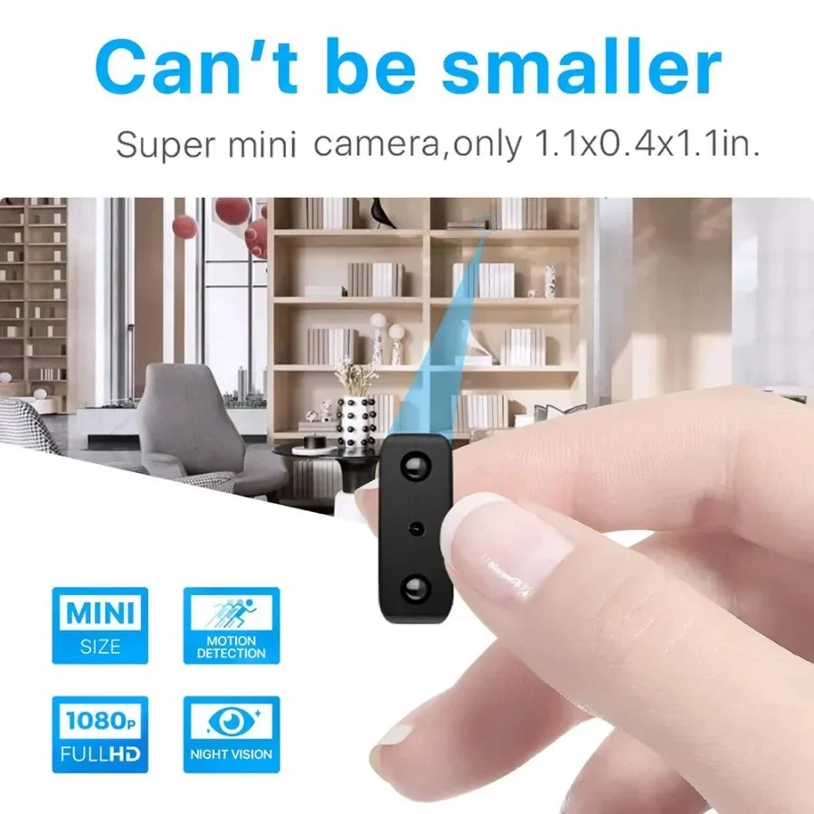 Mini Ultra 1080P HD Telecamera WiFi Portatile Camcorder IP Visione Notturna IR Anti-Furto Sicurezza Domestica DVR Rilevamento Movimento Registratore