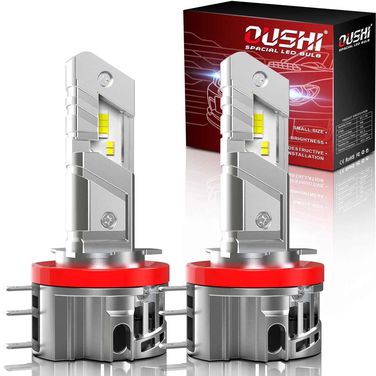 H15 LED Vehicle Headlight Bulbs, Pair