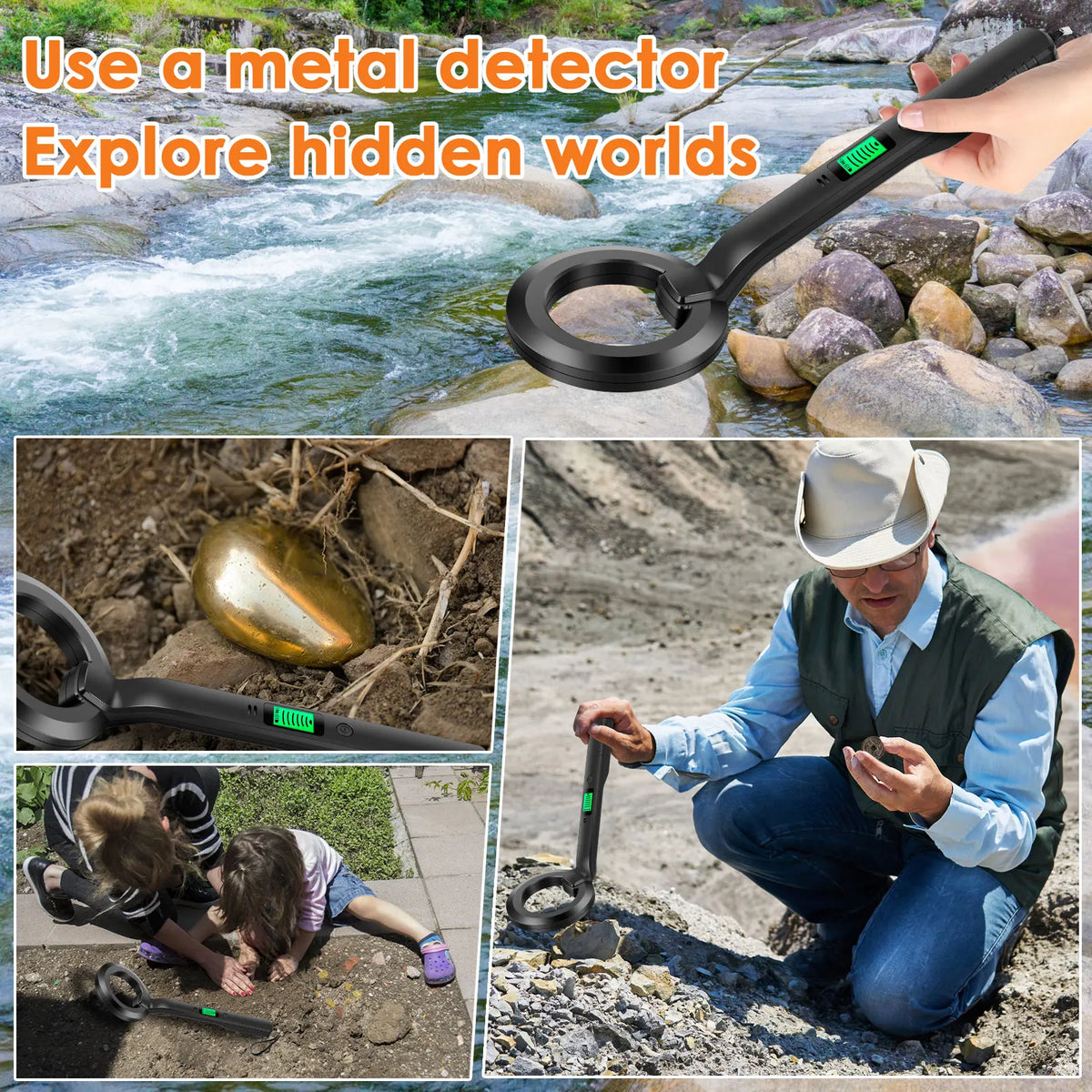 Handheld Metal Detector with Vibration Alerts