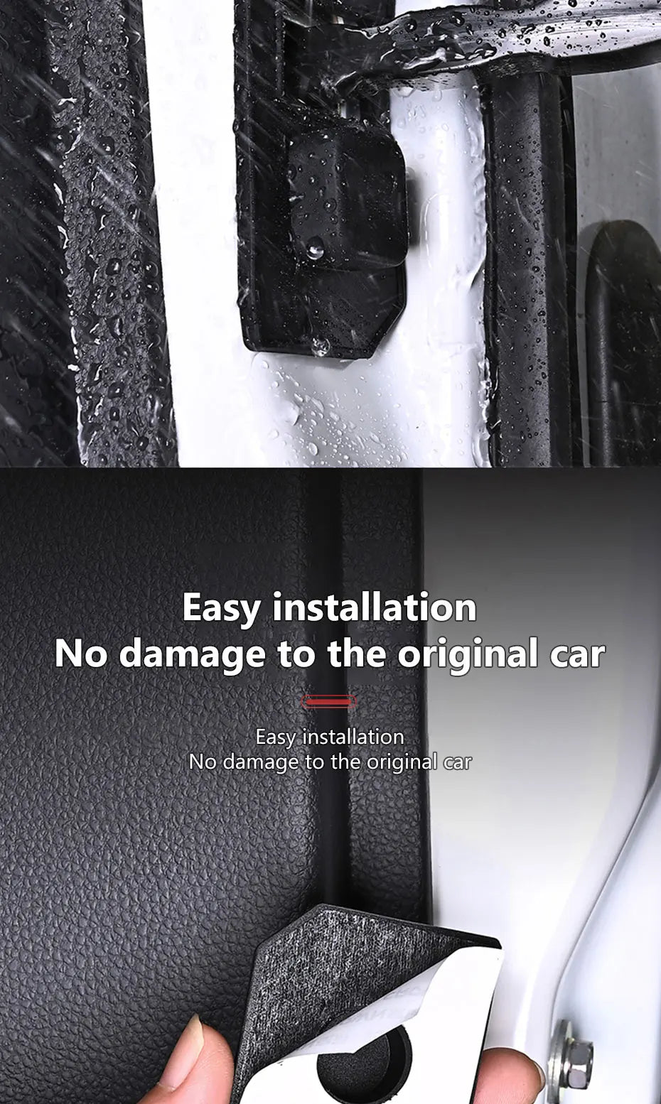 SEAMETAL 4Pcs Car Door Buffer Cushion Waterproof Self-Adhesive Silicone Shockproof Cushion Universal Car Door Shock Absorber