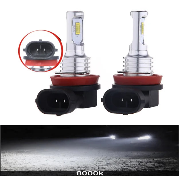 2Pcs H11 H8 H9 LED Car Headlight Bulb Beam Kit 12V 80W High Power Car Fog Light 3000K 6000K Auto Headlight Bulbs 30000LM
