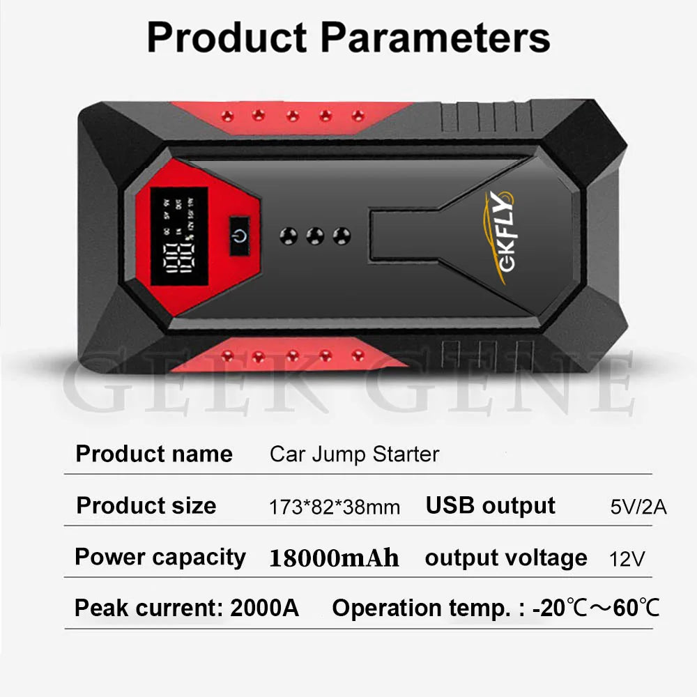 GKFLY 4000A Car Jump Starter Portable Power Bank