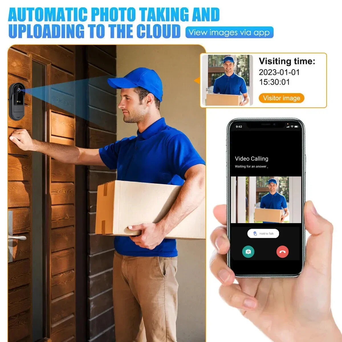 Wi-Fi Video Doorbell with Two-Way Audio