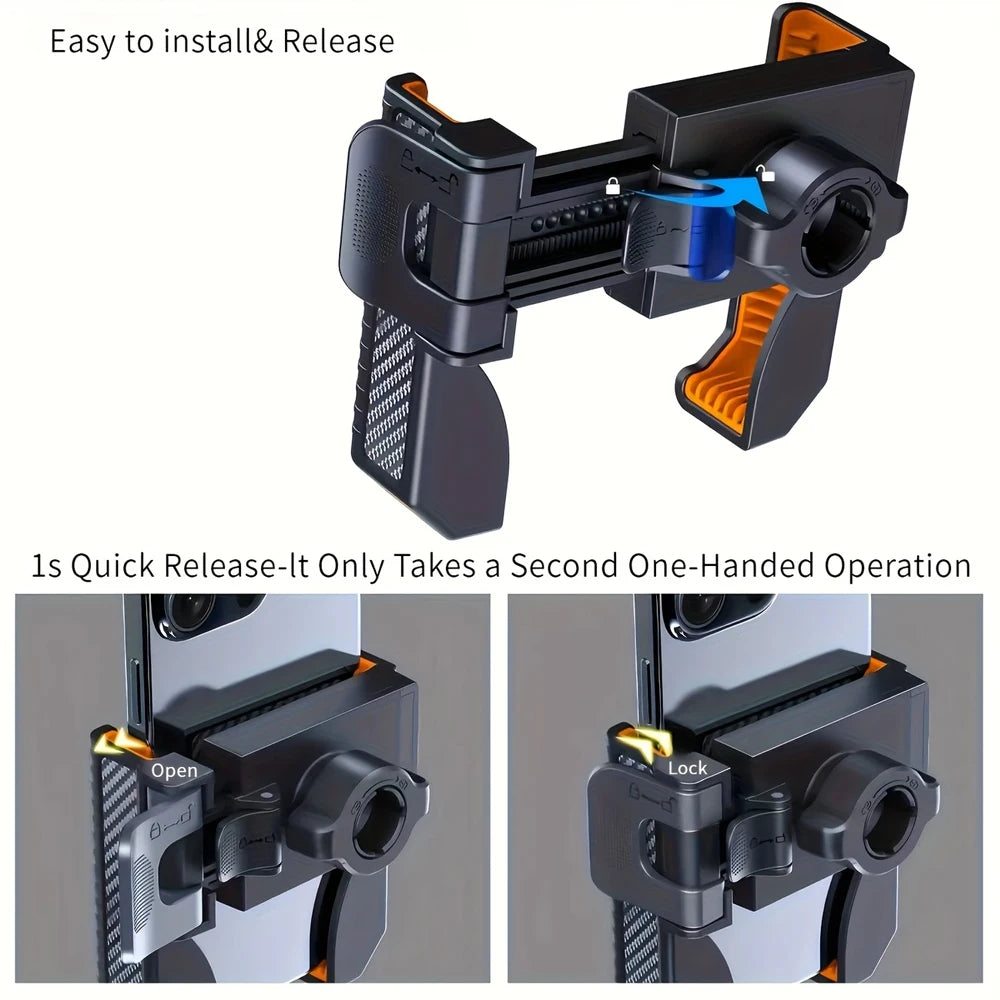 Supporto universale per telefono da moto Homhu, design semichiuso, supporto per telefono da bici e bicicletta con blocco rapido, per iPhone e telefoni da 4.7"-7"
