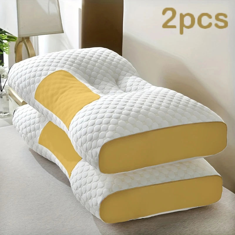 Adjustable Ergonomic Neck Support Pillows (2-Pack) for Comfort