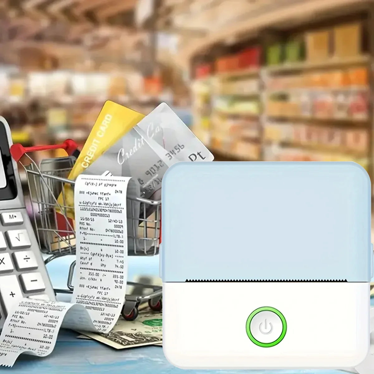 Lommeprinter med Bluetooth til termisk print, 58 mm