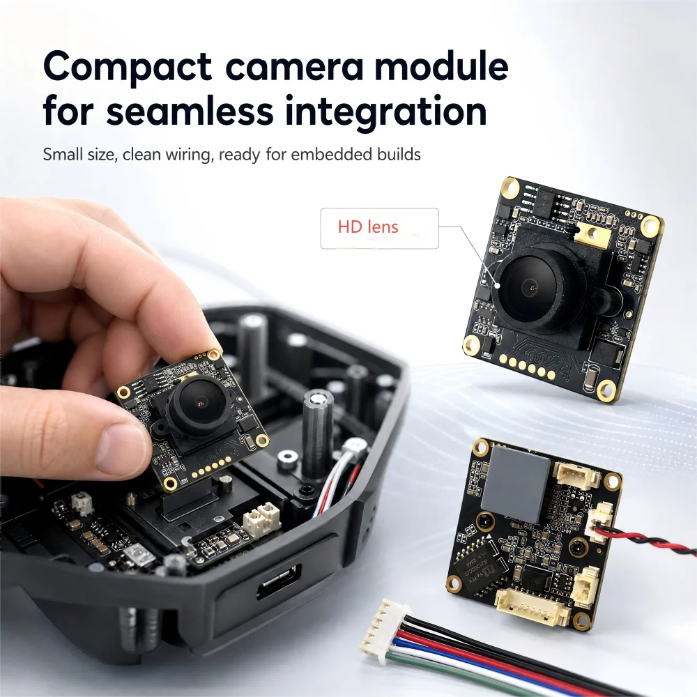 2MP Mini IP Camera Board 1080P 50fps Black Light Illumination