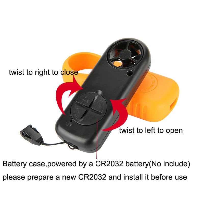 Pocket Digital Anemometer Mini Wind Speed Meter 0-30m/s Air Velocity Airflow with LCD Backlight