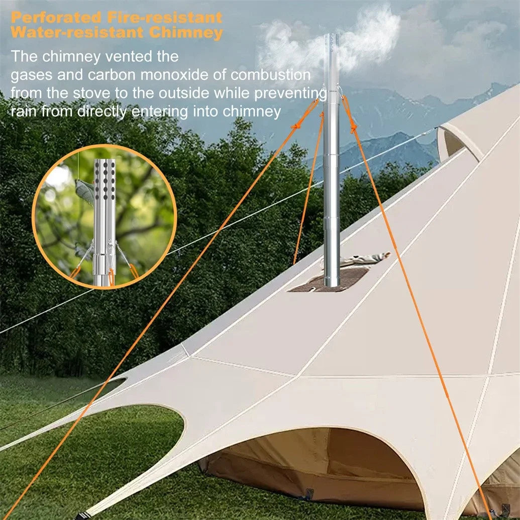 Wood Burning Stove for Camping, Tent Heating and Cooking