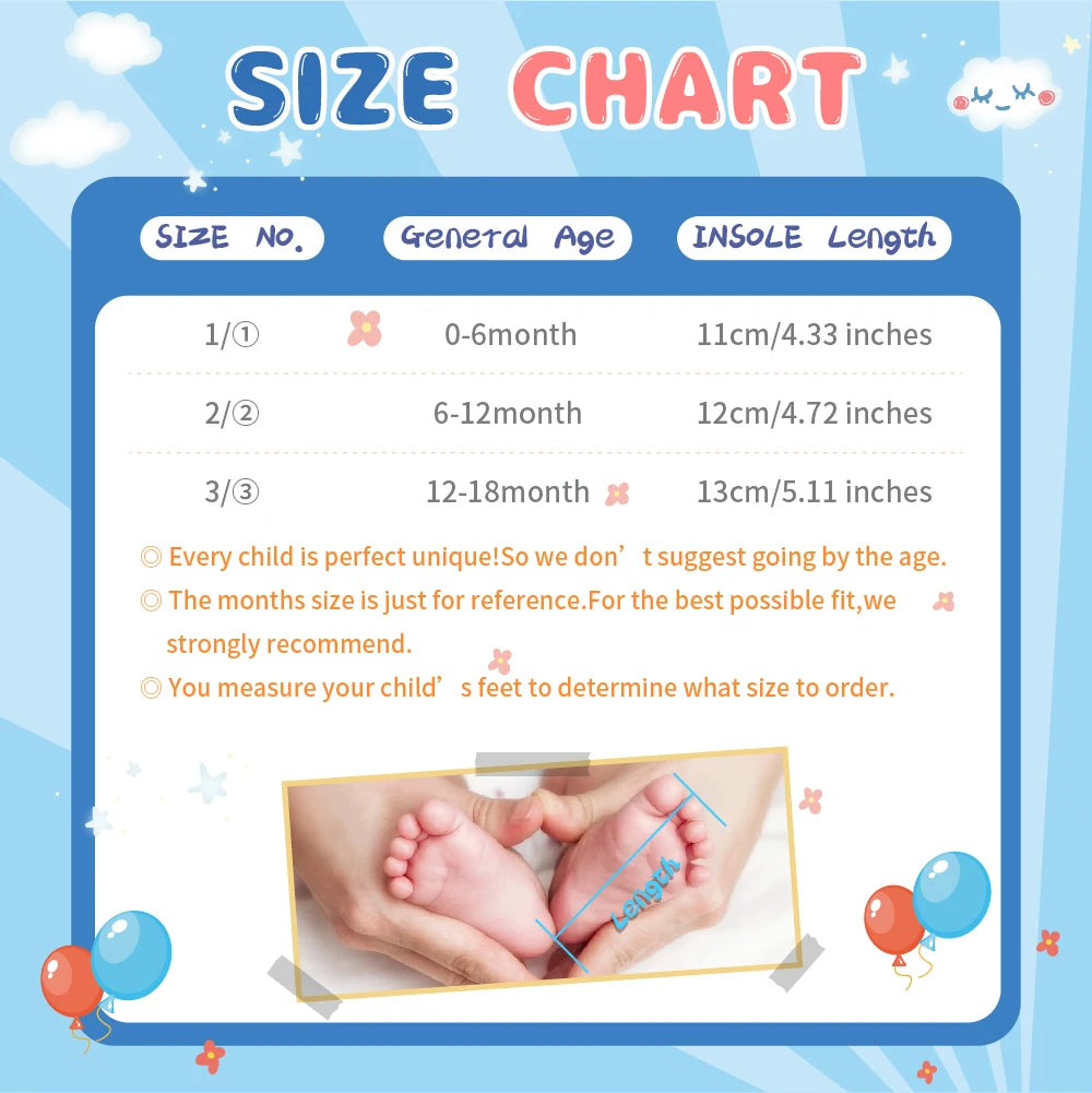 Newborn Baby Non‑Slip PU Walking Shoes with Soft Rubber Bottom